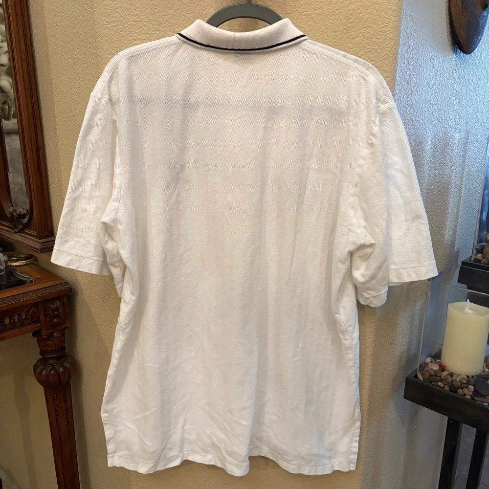 Vintage Polo by Ralph Lauren Men White Embroidery Polo Shirt Size XL-Hong Kong